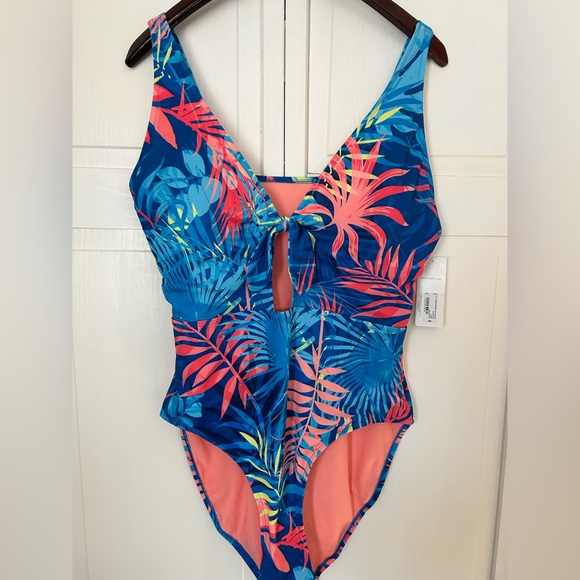 Peyton & Parker Tropical Swimwear XL Women’s One Piece Swimsuit-NWT - Picture 2 of 6